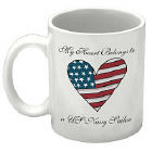 My American Heart Personalized Military Ceramic Coffee Mug